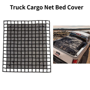 Red de carga para camión, cubierta de cama con malla y gancho en S, red de carga resistente para recoger remolque