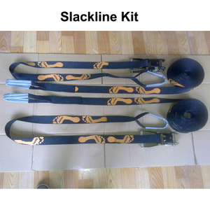 Kit de Slackline OEM con protectores de árboles Classic Slackline Top Line Ninja Line para niños Funda de trinquete y bolsa de transporte 